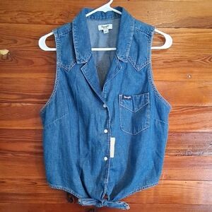 NWT Womens Wrangler Retro Denim Vest